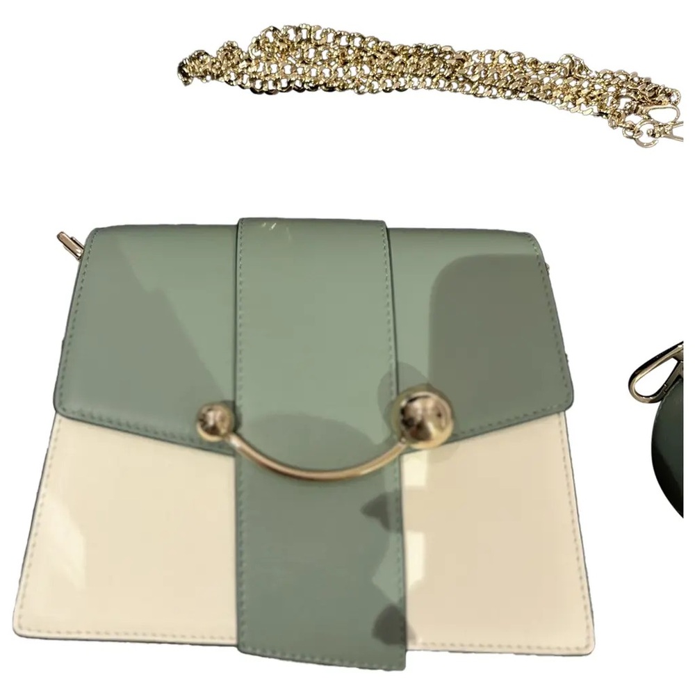 STRATHBERRY BOX CRESCENT BAG VANILLA SAGE GREEN HANDBAG - Picture 3 of 10